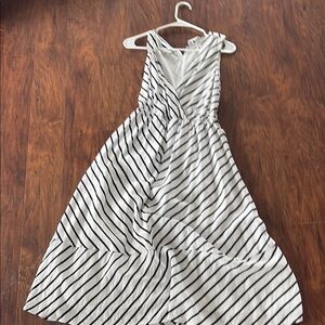 Jjill navy and white strip dress